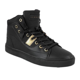 Czarne wysokie trampki męskie SM1486-001 1