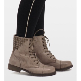 SDS Khaki sznurowane botki trapery S170 zielone 1