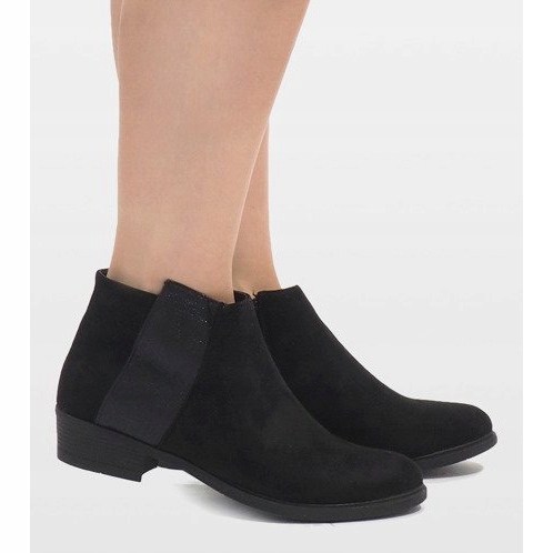 Czarne ocieplane botki 88861 1