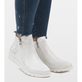 Srebrne sportowe botki GF-A596 szare 2