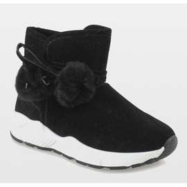 Czarne botki na sportowej podeszwie GF-ZM93 2