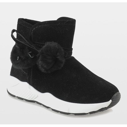 Czarne botki na sportowej podeszwie GF-ZM93 2