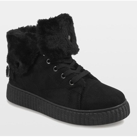 Czarne botki ocieplane B192-1 1
