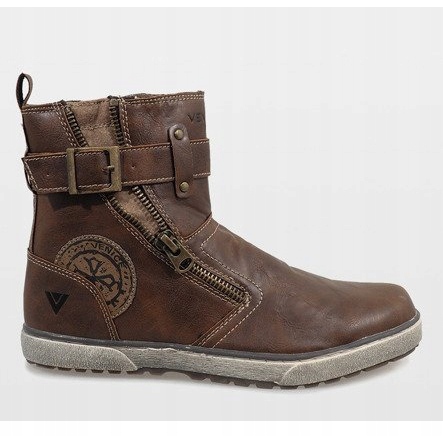 Brązowe półbuty wsuwane ocieplane 8199 2