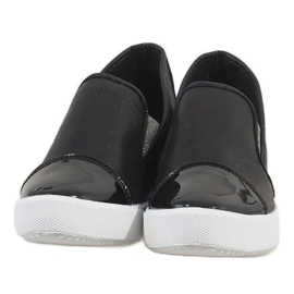Czarne sneakersy na koturnie DD436-1 4