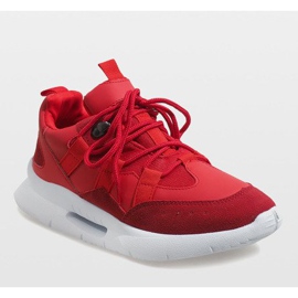 Czerwone modne obuwie sportowe R-375 1