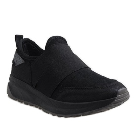 Czarne modne obuwie sportowe X-9732 1