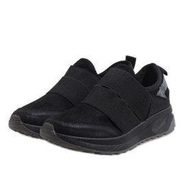 Czarne modne obuwie sportowe X-9732 2