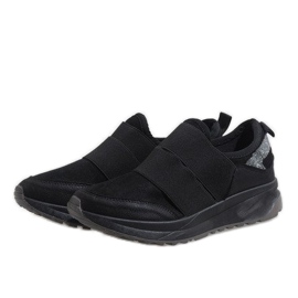 Czarne modne obuwie sportowe X-9732 4