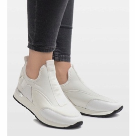 Białe sneakersy z lycra R-403 2