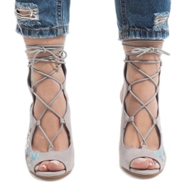 Szare odkryte botki na słupku 1610-223 2