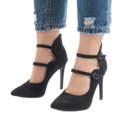 Czarne botki na szpilce 6613-5 1