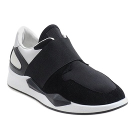 Czarne sneakersy z lycra R371 1