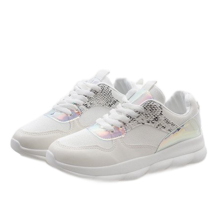 Białe modne obuwie sportowe W-3097 1