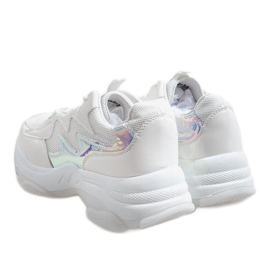 Białe modne obuwie sportowe LL1730 5