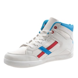 Białe męskie obuwie sportowe HY-1607 wielokolorowe 2