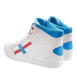 Białe męskie obuwie sportowe HY-1607 wielokolorowe 4