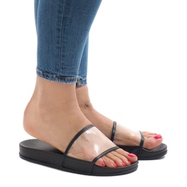 Czarne klapki transparentne 815 1