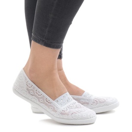 Białe tenisówki z koronki 1148-Y 1