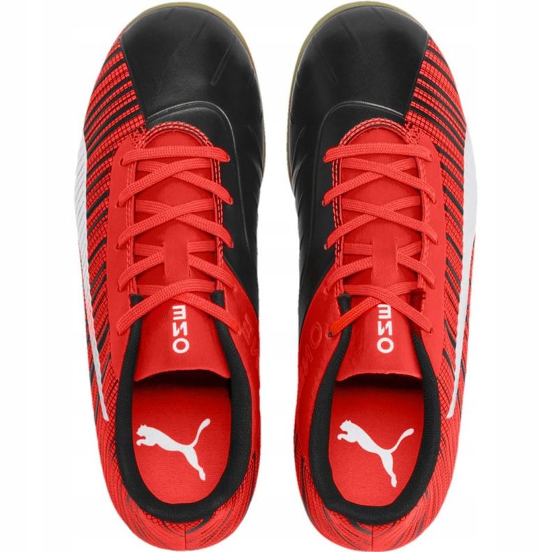Buty piłkarskie Puma One 5.4 It Jr 105664 03 wielokolorowe czerwone 1