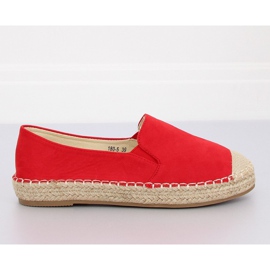Espadryle damskie czerwone 180-5 Red II-GAT 2