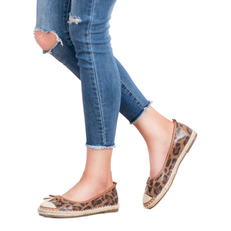 GUAPISSIMA Baleriny W Cętki brązowe 1