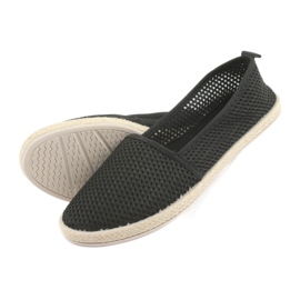 Espadryle z siateczki czarne JX1029 Black 4
