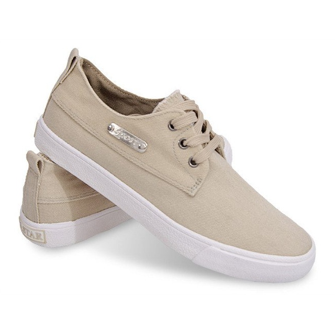 Materiałowe Trampki Casual Y011 Khaki wielokolorowe zielone 1
