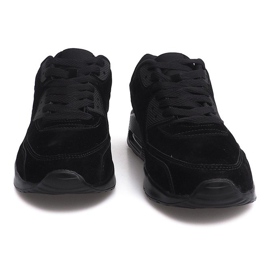 Buty Sportowe Trampki Zamsz 55109-1 Czarny czarne 4