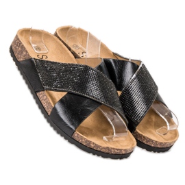 SHELOVET Klasyczne Czarne Klapki 1