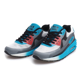 Neony Buty Do Biegania B306-9 Biały białe czarne niebieskie wielokolorowe 1