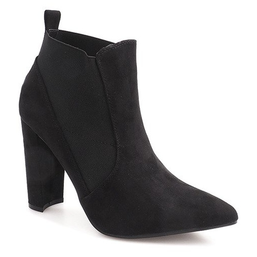 Botki Na Słupku Gumka 2146-6 Czarny czarne 1