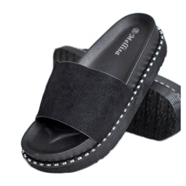 Melisa Klapki Na Koturnie czarne 1