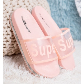 Bona Transparentne Klapki różowe 1