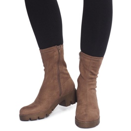 Zamszowe Botki BG-53 wielokolorowe zielone 1