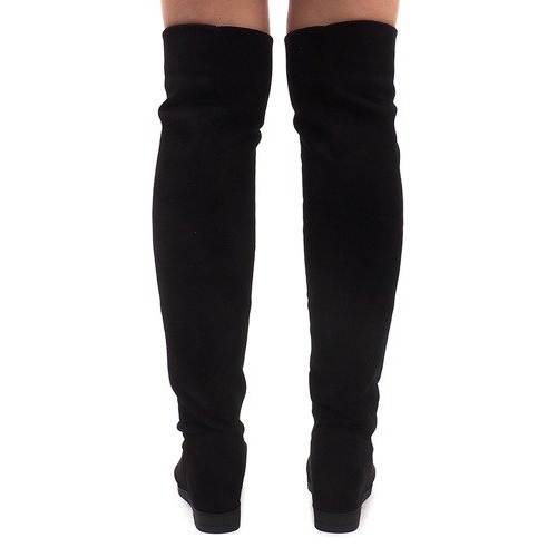 Ocieplane Kozaki Na Koturnie 168-108 Czarny czarne 2