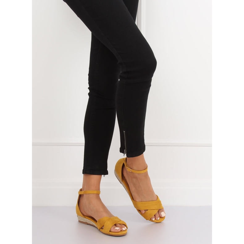 Sandałki espadryle żółte 9R121 Yellow 1