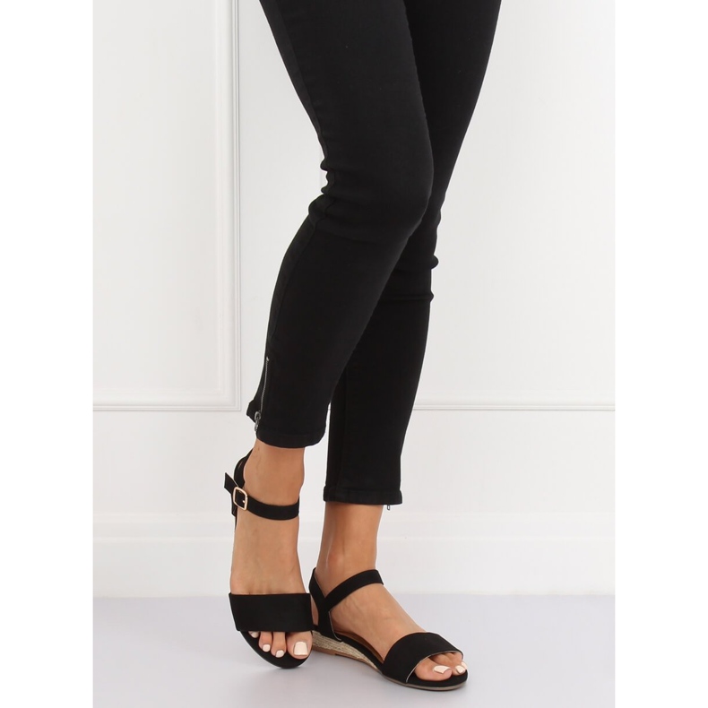 Sandałki espadryle czarne 9R73 Black 1