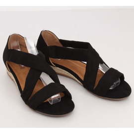 Sandałki espadryle czarne 9R72 Black 1