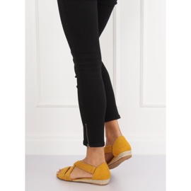 Sandałki espadryle żółte 9R72 Yellow 1