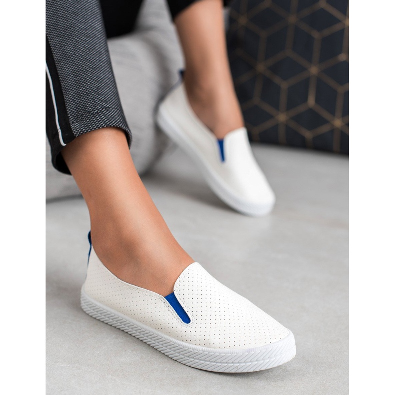Kylie Białe Trampki Slip On 1