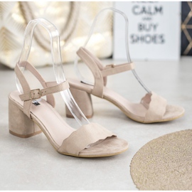 Zamszowe Sandały VICES brązowe 2