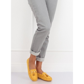 Mokasyny damskie żółte L7183 Yellow 1