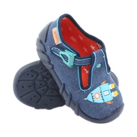 Befado obuwie dziecięce 110P356 niebieskie wielokolorowe 4