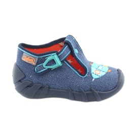 Befado obuwie dziecięce 110P356 niebieskie wielokolorowe 1