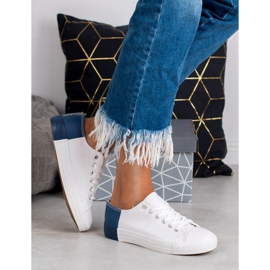 SHELOVET Trampki Z Eko Skóry białe 1