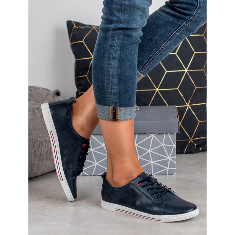 Filippo Skórzane Półbuty granatowe 2