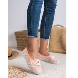 Tenisówki Ze Wzorem VICES białe pomarańczowe 1