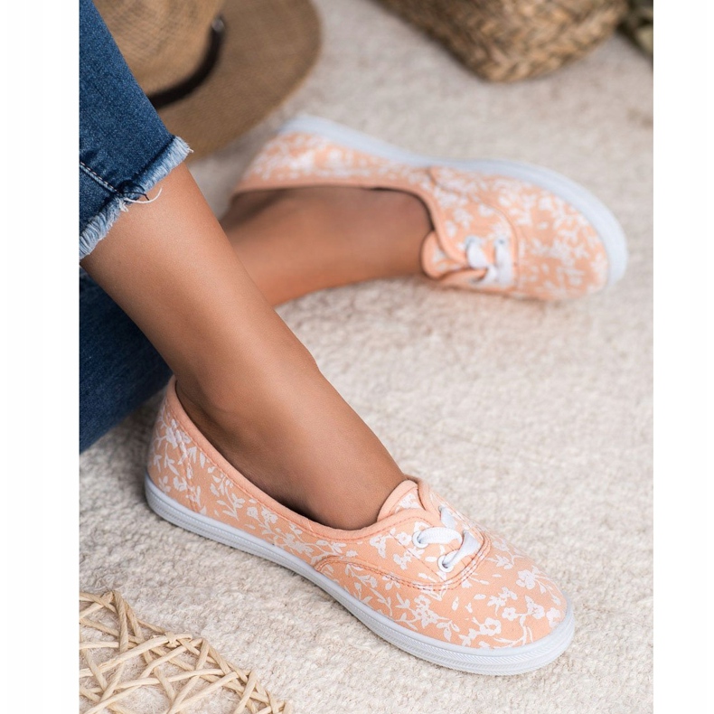 Tenisówki Ze Wzorem VICES białe pomarańczowe 2