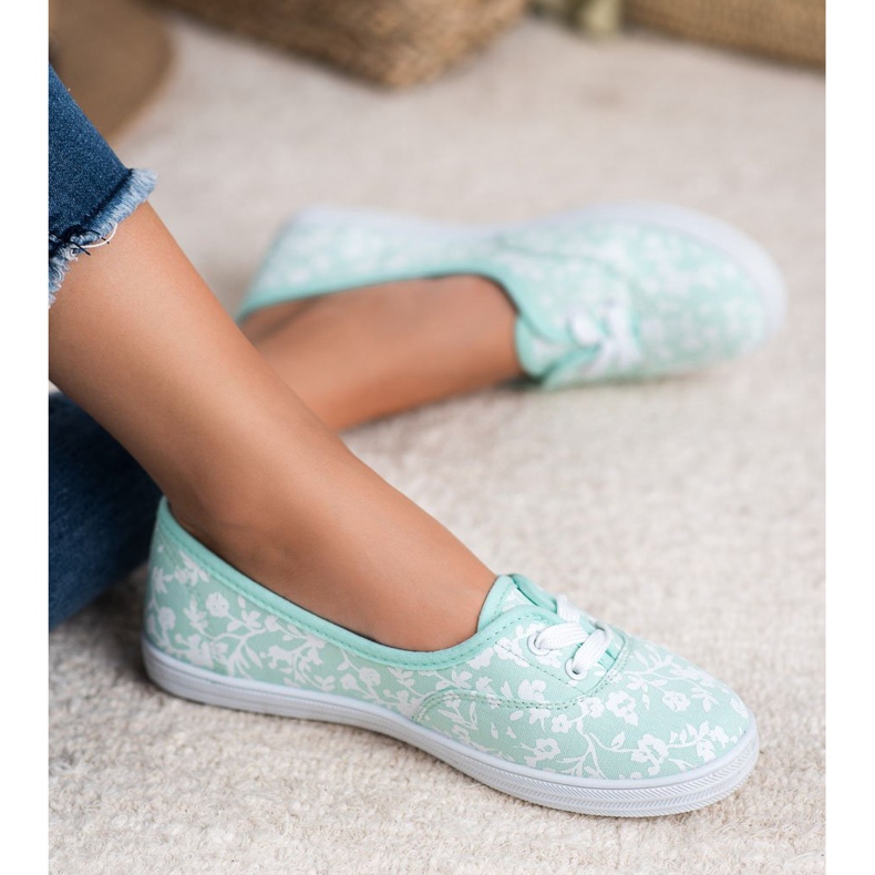 Tenisówki Ze Wzorem VICES białe zielone 1